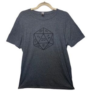 Dark Gray D&D D20 Graphic T-Shirt